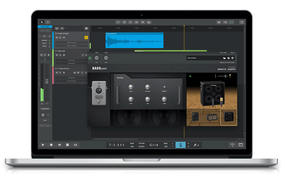 nTrack Studio Multitrack recording, editing & mixing software